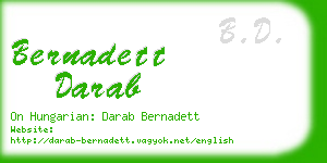 bernadett darab business card